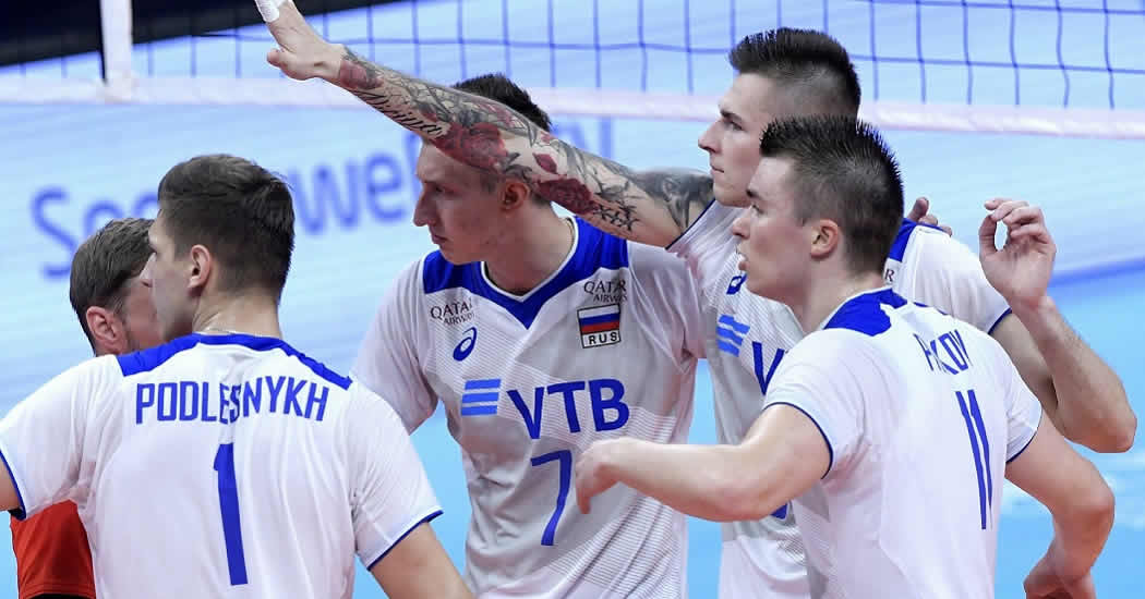 Сборная России по волейболу победила команду Украины на чемпионате Европы