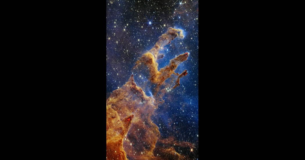 Космический телескоп "Джеймс Уэбб" передал новый снимок "Столпов Творения"