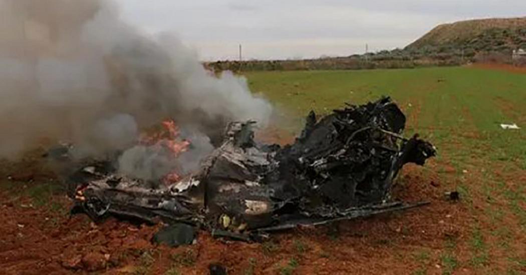 Опубликовано видео крушения сбитого сирийского военного вертолета, второго за неделю