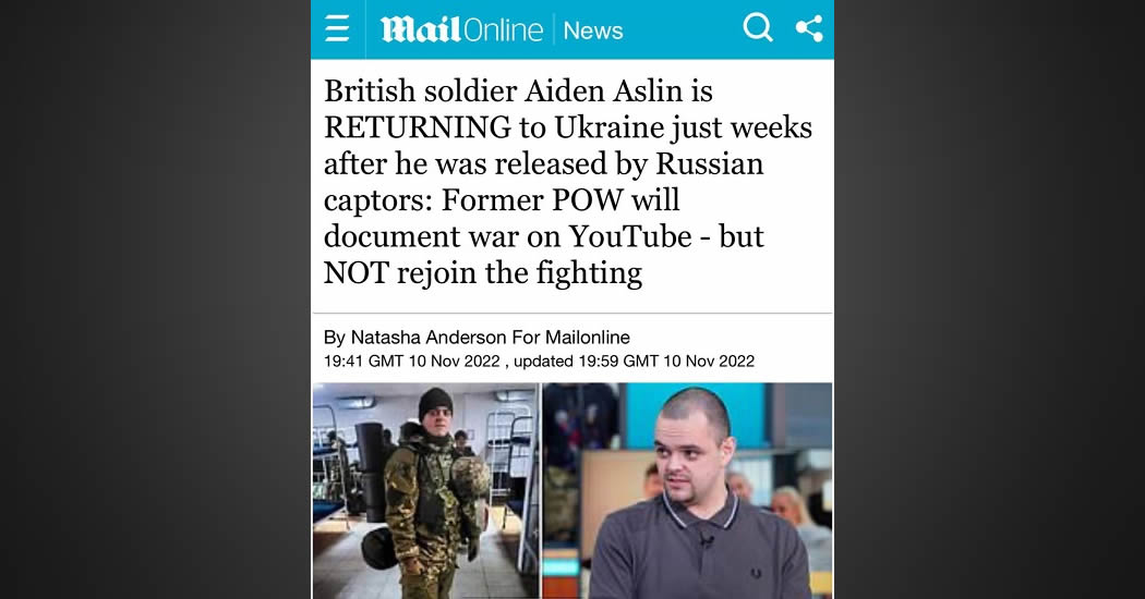 Британский наемник, освобожденный при обмене, решил вернуться на Украину
