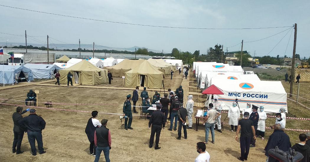 В Дагестане, в пункте временного размещения произошла стычка между азербайджанцами и полицией