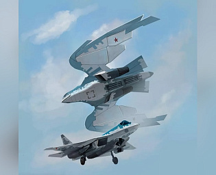  "Ростех" показал Су-57 в виде механизированного монстра