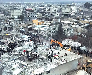  Эрдоган: Число погибших при землетрясении в Турции выросло до 9057