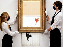 Cамоуничтожившийся рисунок Бэнкси продали за рекордные 25,4 млн долларов