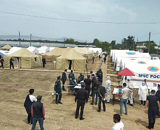  В Дагестане, в пункте временного размещения произошла стычка между азербайджанцами и полицией